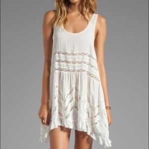 Free People Voile and Lace Trapeze Slip M
